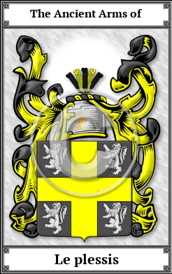 Le plessis Family Crest Download (JPG)  Book Plated - 150 DPI